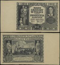 20 złotych 1.03.1940, bez nadruku serii i numera