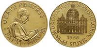 medal pamiątkowy 1958, Aw: Półpostać papieża w p
