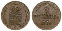 Niemcy, 2 fenigi, 1865