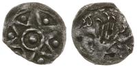 denar XV w., Aw: Gwiazda sześcioramienna w kółki