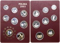 Polska, zestaw polskich monet typu Euro, 2003