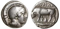 stater ok. 440-400 pne, Aw: Głowa Ateny w hełmie