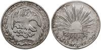 8 reali 1877, Zacatecas, srebro, 27 g , KM 377