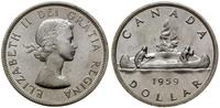 1 dolar 1959, Ottawa, Canoe, srebro próby '800',