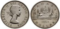 1 dolar 1963, Ottawa, Canoe, srebro próby '800',