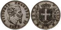 Włochy, 5 lirów, 1872 M