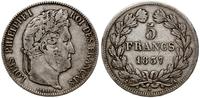 Francja, 5 franków, 1837 A