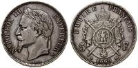 5 franków 1869 BB, Strasburg, moneta czyszczona,