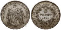 5 franków 1873 A, Paryż, widoczny blask menniczy