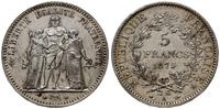 5 franków 1875 A, Paryż, moneta lekko czyszczona