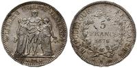 5 franków 1876 A, Paryż, lekko czyszczone, Gadou