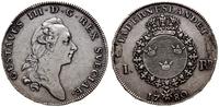 riksdaler 1780, Sztokholm, srebro, 28.91 g, uder