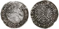 3 krajcary 1649, Praga, moneta podgięta, nieco w