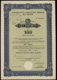 Polska, 4 1/2 % list zastawny konwersyjny na 100 złotych, 1.07.1934
