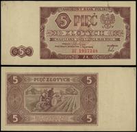 5 złotych 1.07.1948, seria BF, numeracja 1937348