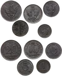 lot 5 monet, Stuttgart, 1 fenig 1918 , 5 fenigów
