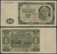 50 złotych 1.07.1948, seria AE, numeracja 779599