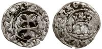 denar 1383-1385, Buda, Aw: Podwójny krzyż, MON..