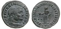 follis 300-303, Ticinum, Aw: Głowa cesarza w pra