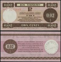 Polska, bon na 2 centy, 1.10.1979