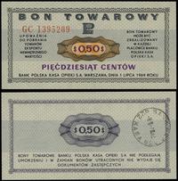 bon na 50 centów 1.07.1969, seria CG, numeracja 