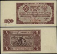 5 złotych 1.07.1948, seria E, numeracja 5848829,