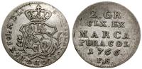 półzłotek (2 grosze) 1766 FS, Warszawa, tarcza h