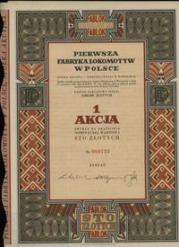 1 akcja na 100 złotych 1938, Warszawa, numeracja
