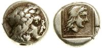 hekte ok. 412-378 pne, Aw: Głowa Apollo w wieńcu
