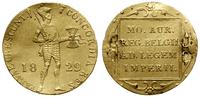 dukat 1829, Utrecht, złoto 3.45 g, lekko gięty, 