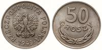 50 groszy 1949, Kremnica, miedzionikiel, pięknie