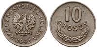 10 groszy 1949, Kremnica, miedzionikiel, pięknie