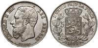 5 franków 1870, Bruksela, srebro próby 900, 24.9