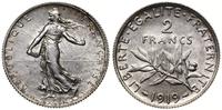 2 franki 1919, Paryż, srebro próby 835, 9.94 g, 