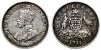 3 pensy 1911, Londyn, srebro próby 925, 1.40 g, 