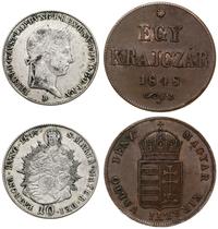 lot 2 monet, 1 krajcar - egy krajczár, 1848, men