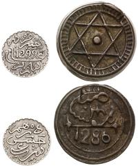 zestaw 2 monet, 4 falus AH1286 (AD 1869) oraz di