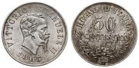 50 centesimi 1863 T, Turyn, srebro próby 835, ła