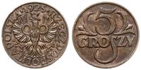 5 groszy 1925, Warszawa, minimalne wykruszenie p