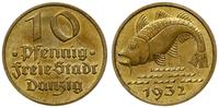10 fenigów 1932, Berlin, Dorsz, lekko umyte, ale