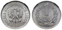 1 złoty 1971, Warszawa, aluminium, piękna moneta
