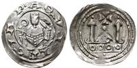denar 1182-1194, Akwilea, Aw: Półpostać biskupa 