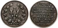 medal pamiątkowy 1896, Aw: W wieńcu Orzeł, Rw: M