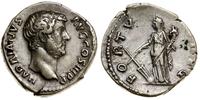 denar 134-138, Rzym, Aw: Głowa cesarza bez wieńc