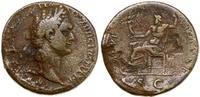 sestercja 88-89, Rzym, Aw: Głowa cesarza w wieńc