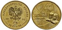 2 złote (odwrotka-destrukt) 2000, Warszawa, 20-l