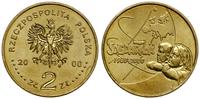 2 złote (odwrotka-destrukt) 2000, Warszawa, 20-l
