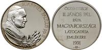 Węgry, medal na pamiątkę pielgrzymki Jana Pawła II na Węgry, 1991