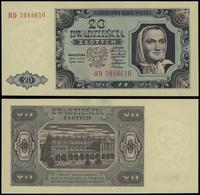 20 złotych 1.07.1948, seria HD, numeracja 384861