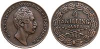 Szwecja, 4 skilling banco, 1849